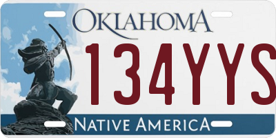 OK license plate 134YYS