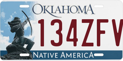 OK license plate 134ZFV