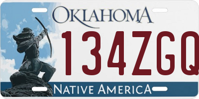 OK license plate 134ZGQ