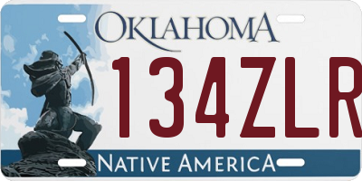 OK license plate 134ZLR