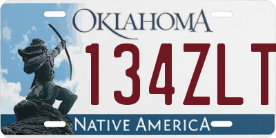 OK license plate 134ZLT