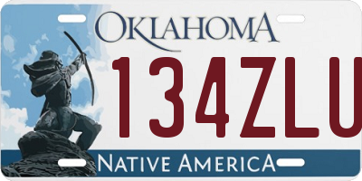 OK license plate 134ZLU