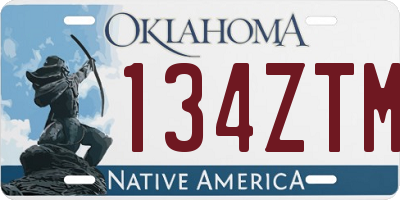 OK license plate 134ZTM