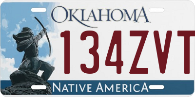 OK license plate 134ZVT