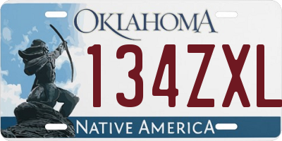 OK license plate 134ZXL