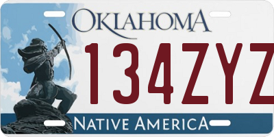 OK license plate 134ZYZ