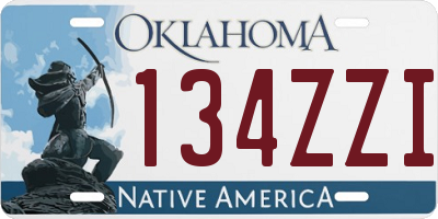 OK license plate 134ZZI