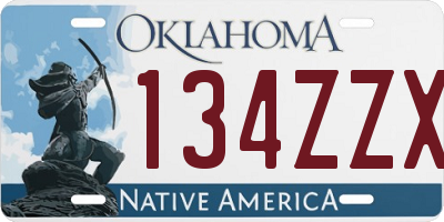 OK license plate 134ZZX