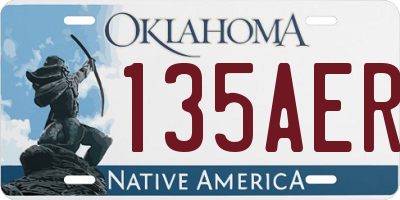 OK license plate 135AER