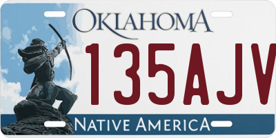 OK license plate 135AJV