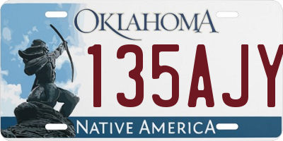 OK license plate 135AJY