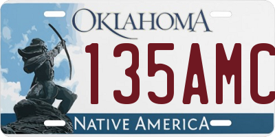 OK license plate 135AMC