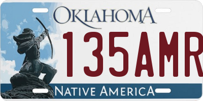 OK license plate 135AMR