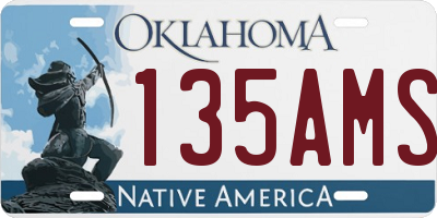 OK license plate 135AMS