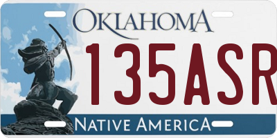 OK license plate 135ASR
