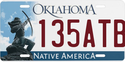 OK license plate 135ATB