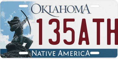 OK license plate 135ATH