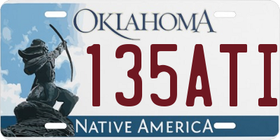OK license plate 135ATI