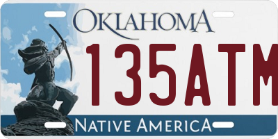 OK license plate 135ATM