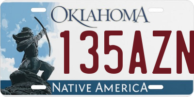 OK license plate 135AZN