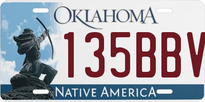OK license plate 135BBV