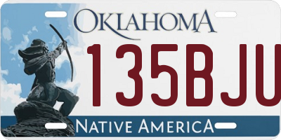 OK license plate 135BJU