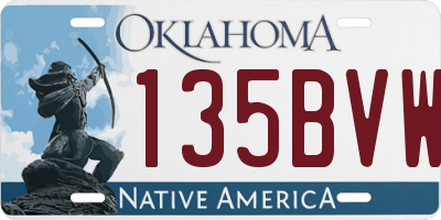 OK license plate 135BVW