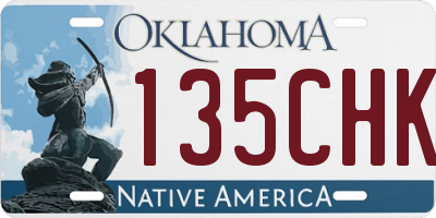 OK license plate 135CHK