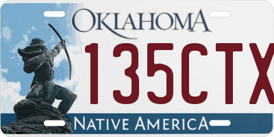 OK license plate 135CTX