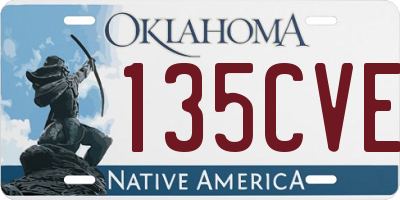 OK license plate 135CVE