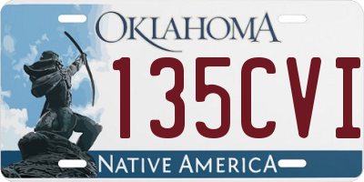 OK license plate 135CVI