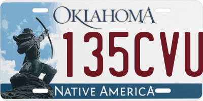 OK license plate 135CVU