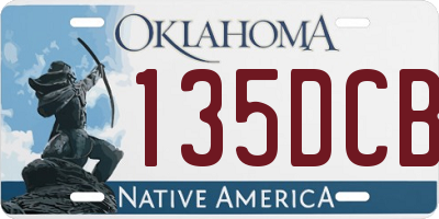 OK license plate 135DCB