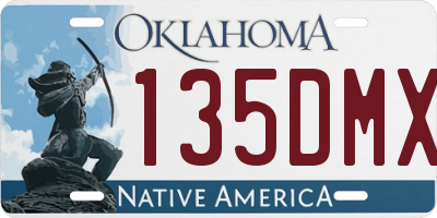OK license plate 135DMX