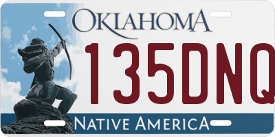 OK license plate 135DNQ
