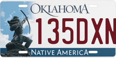 OK license plate 135DXN