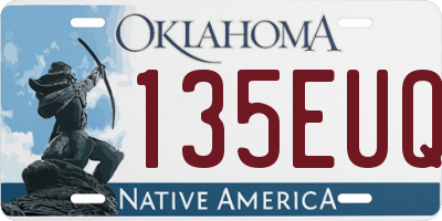 OK license plate 135EUQ