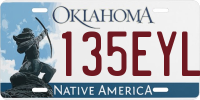 OK license plate 135EYL