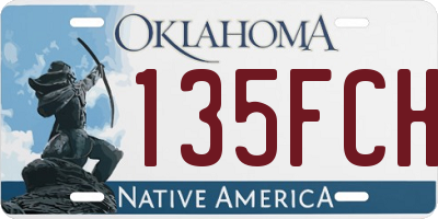 OK license plate 135FCH