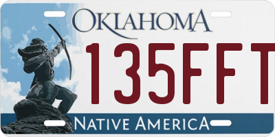 OK license plate 135FFT