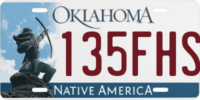 OK license plate 135FHS