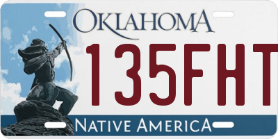 OK license plate 135FHT