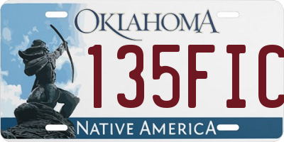 OK license plate 135FIC