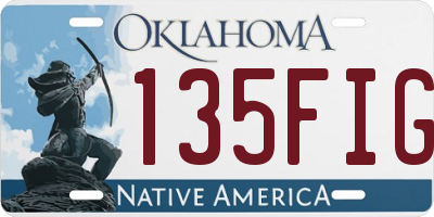 OK license plate 135FIG