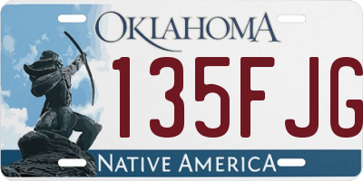 OK license plate 135FJG