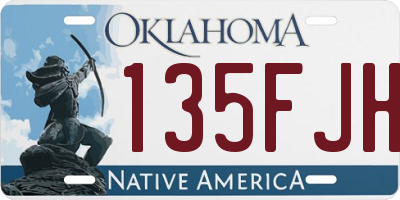 OK license plate 135FJH