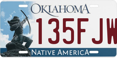 OK license plate 135FJW