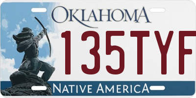 OK license plate 135TYF