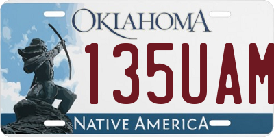 OK license plate 135UAM