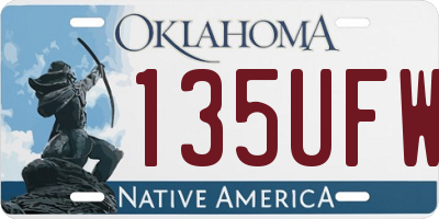 OK license plate 135UFW